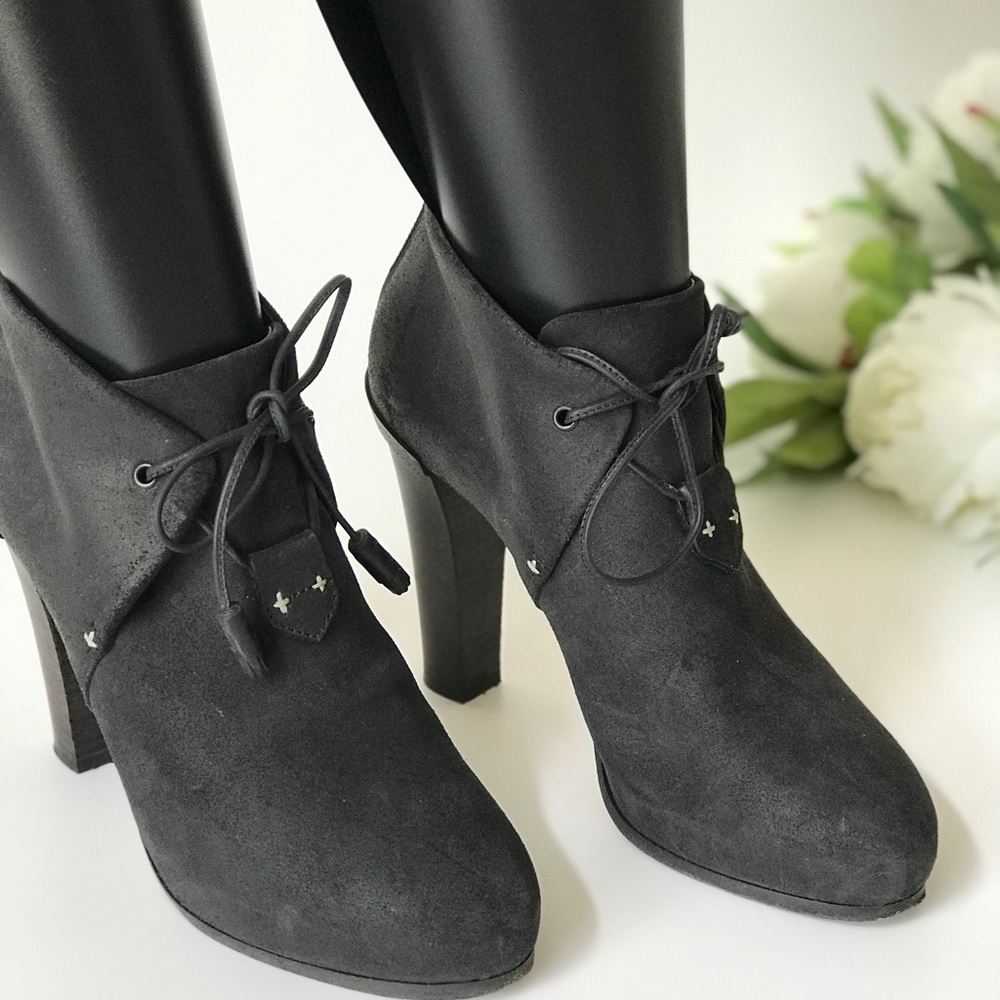 Rag & Bone Suede Lovell Lace Up Ankle Booties